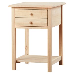 Toby Wood End Table With Storage