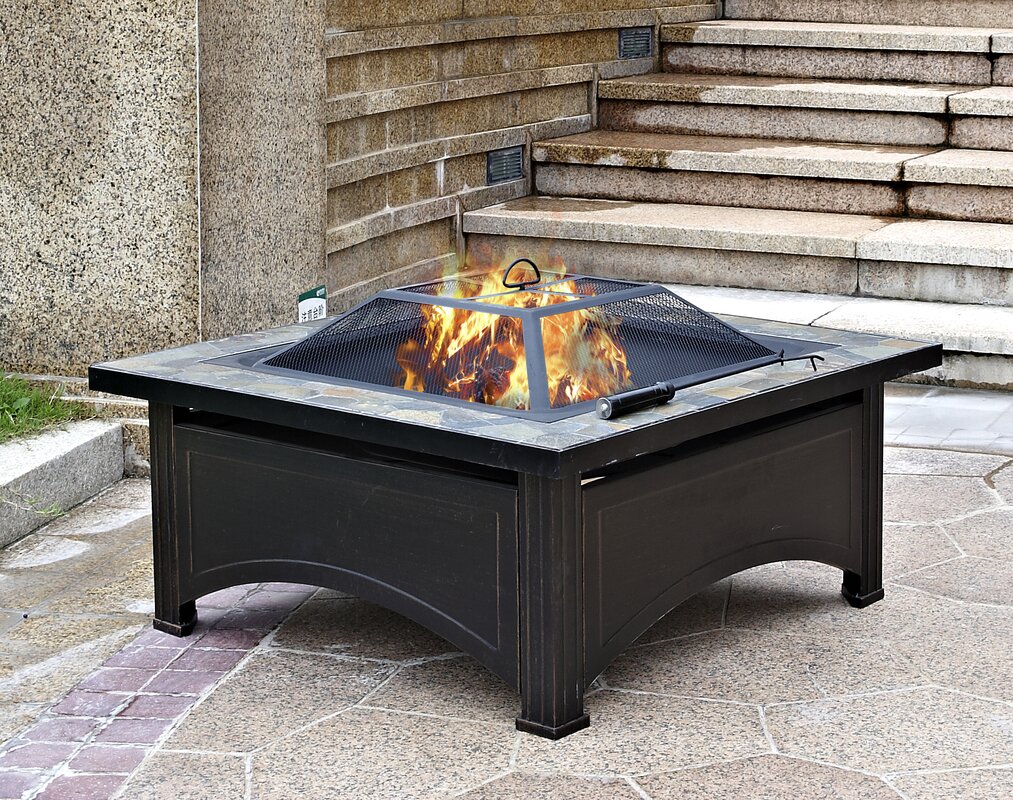 wood fire pit tables