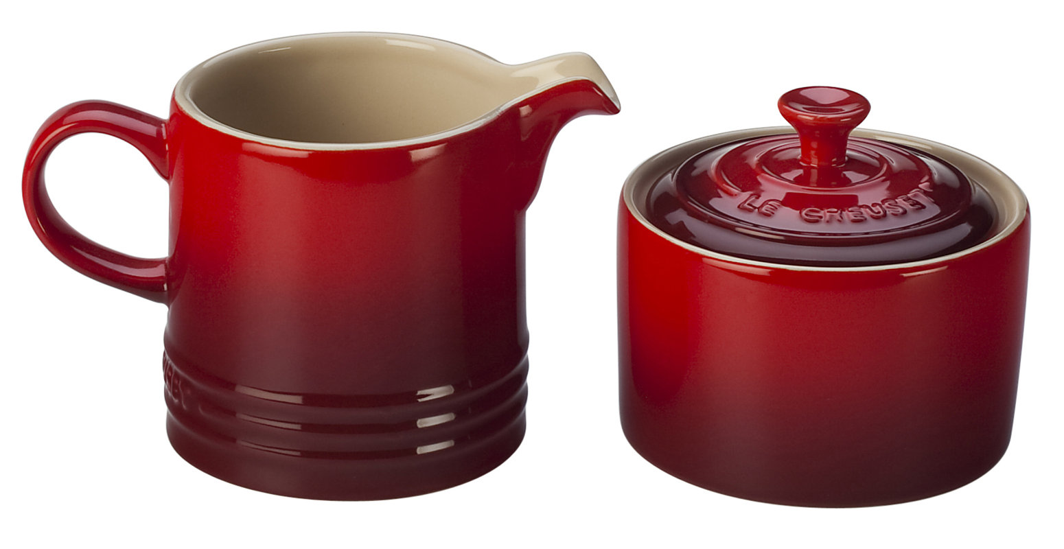 Le Creuset Stoneware 2 Piece Covered Sugar Bowl & Creamer Set & Reviews