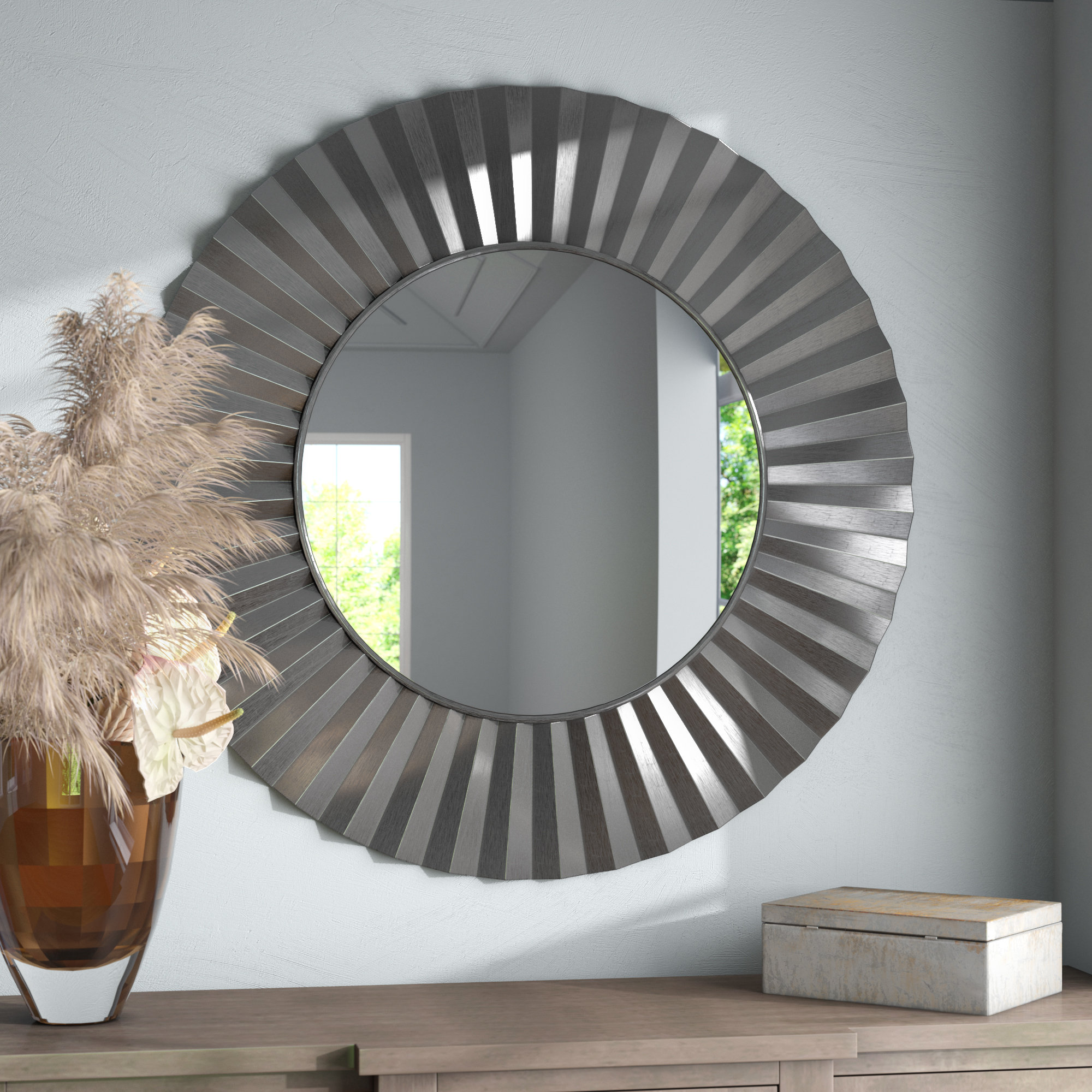 Willa Arlo Interiors Sunburst Round Wall Mirror Reviews Wayfair