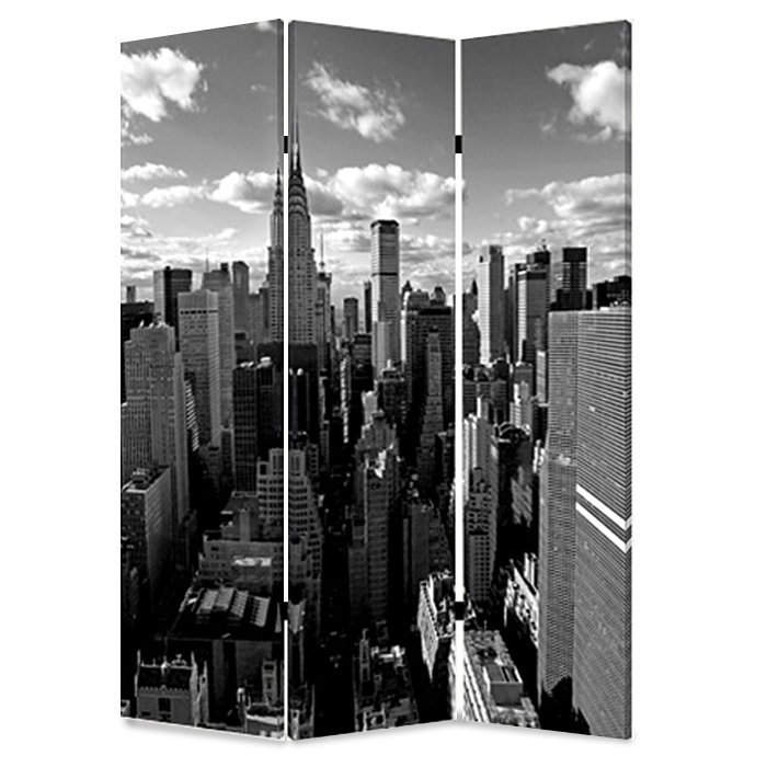 Screen Gems New York Skyline 3 Panel Room Divider Wayfair New York Skyline 3 Panel Room Divider
