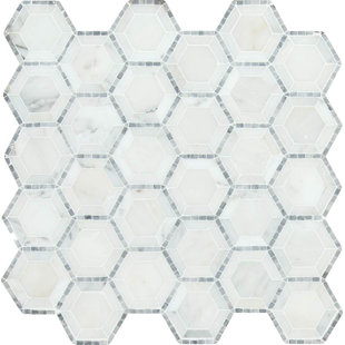 Carrera Marble Hexagon Tile Wayfair Telaio Hexagon Honed 2 X Marble Mosaic Tile In White