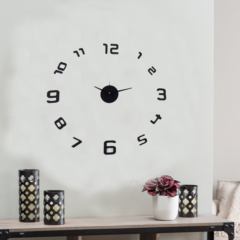 Skelton Frameless Wall Clock Reviews Joss Main Skelton Frameless Wall Clock