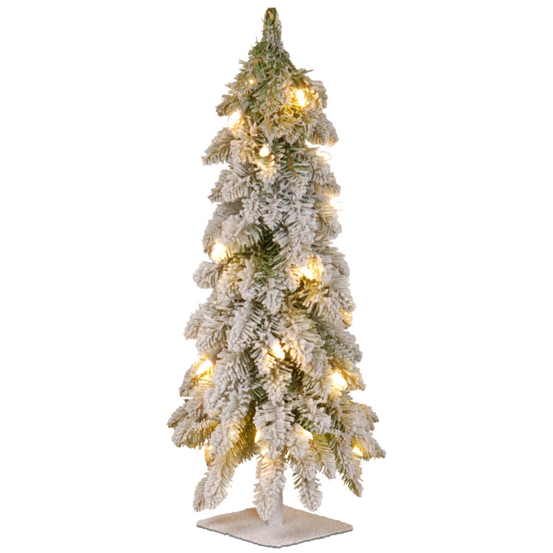 The Holiday Aisle 24 White Artificial Christmas Tree With 50 Clear 24 White Artificial Christmas Tree With 50 Clear Lights