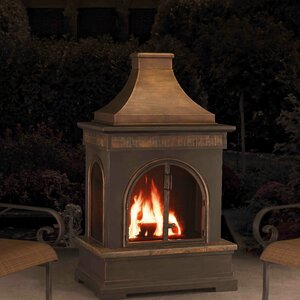 Hardy Slate Steel Wood Burning Outdoor fireplace