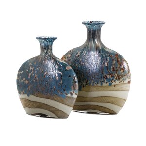 2 Piece Nordiak Glass Vase Set