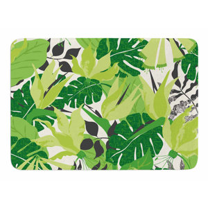 Tropicana - Green by Jacqueline Milton Memory Foam Bath Mat