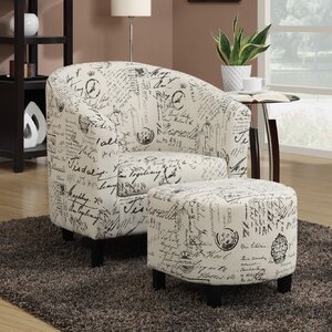 Emory Barrel Chair and Ottoman