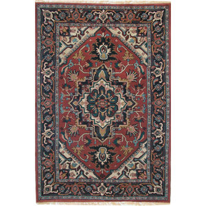 American Home Classic Heriz Rust/Navy Area Rug