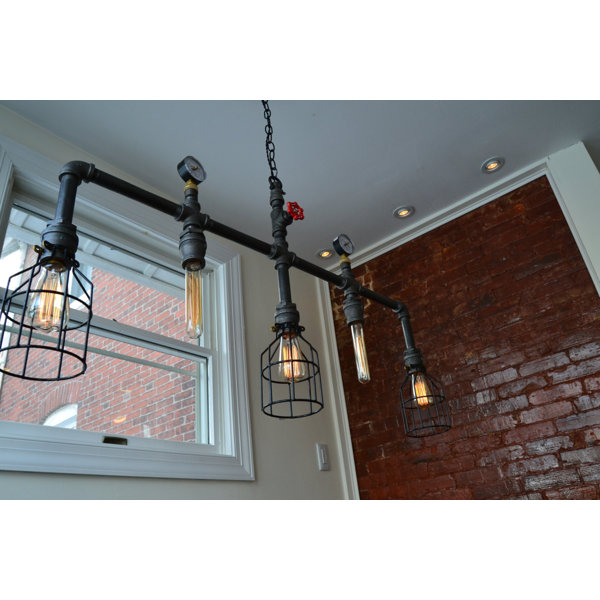 West Ninth Vintage Steampunk 5Light Kitchen Island Pendant Reviews Wayfair West Ninth Vintage Steampunk 5Light Kitchen Island Pendant Reviews Wayfair