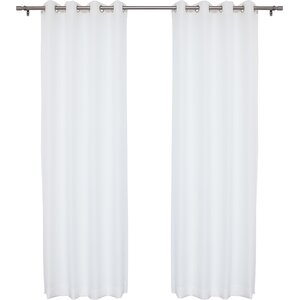 Arrey Solid Semi-Sheer Grommet Curtain Panel (Set of 2)