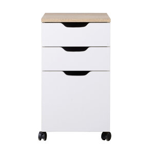 Rosborough Modern 3 Drawer Mobile Vertical Filing Cabinet