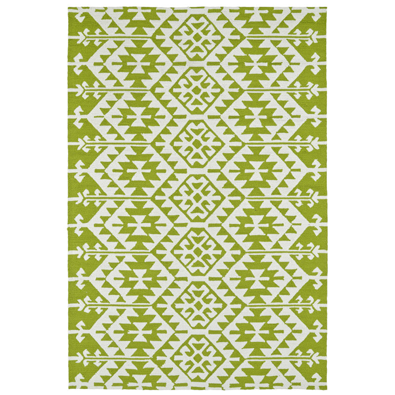 Lime Green Ivory Indoor Outdoor Area Rug Reviews Allmodern