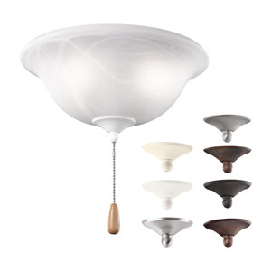 3-Light Bowl Ceiling Fan Light Kit