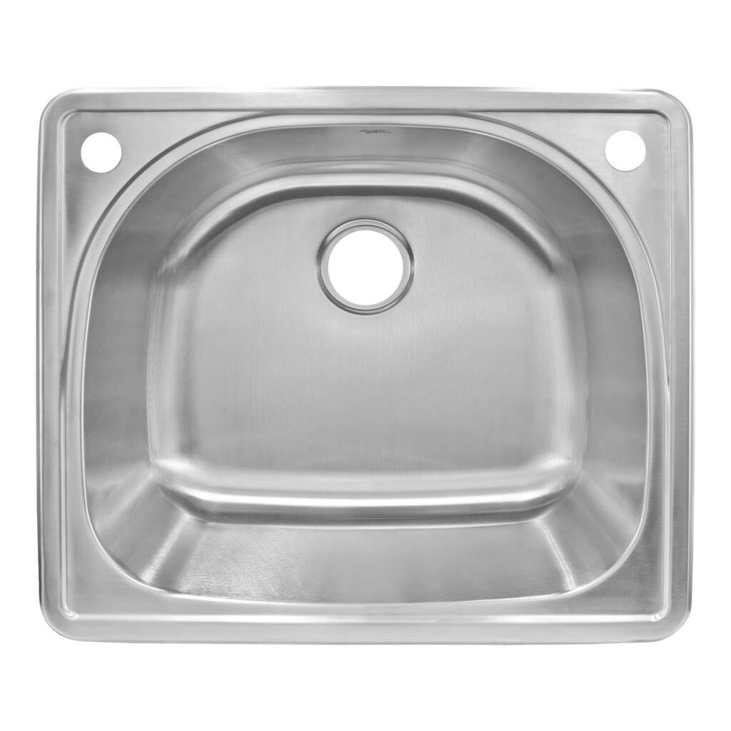 25 L X 22 W Self Rimming Single Basin Kitchen Sink