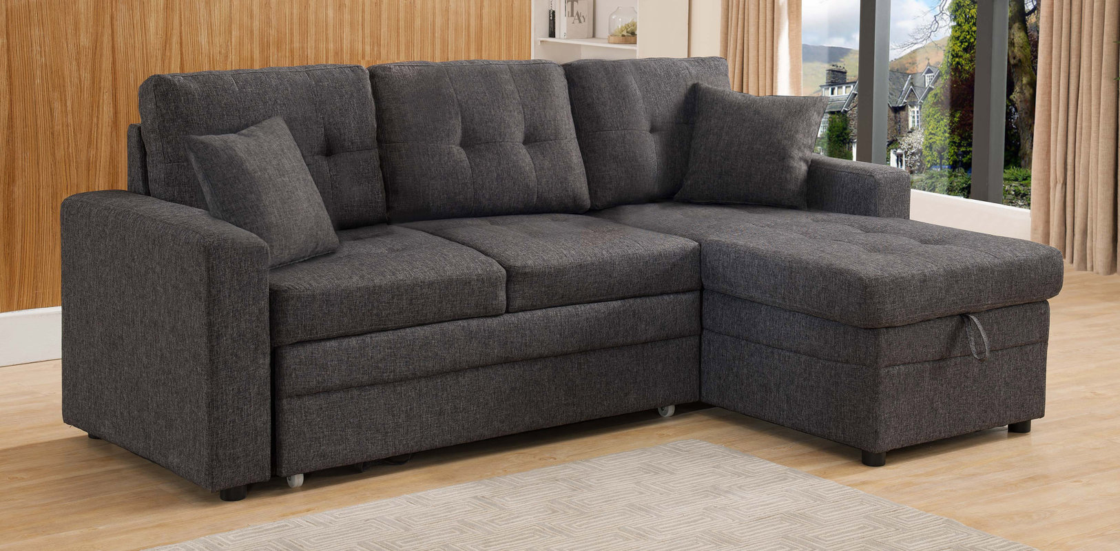 Reider Reversible Sleeper Sectional & Reviews Birch Lane