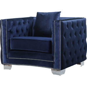 Creekside Velvet Club Chair by Everly Quinn