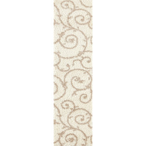 Klingler Soft Cozy Solid Indoor Shag Cream Area Rug