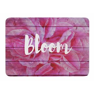Bloom Typography by Suzanne Carter Bath Mat