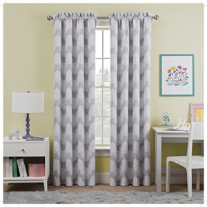 Waverly Airwaves Chevron Damask Blackout Rod Pocket Single Curtain Panel