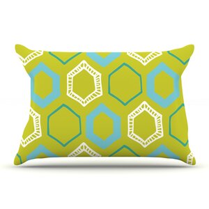 Laurie Baars 'Hexy Lime' Pillow Case