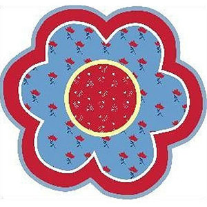 Fun Shape High Pile Bandana Flower Area Rug