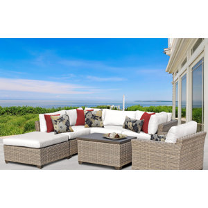 Monterey 7 Piece Sectional Seating Group with Cushion