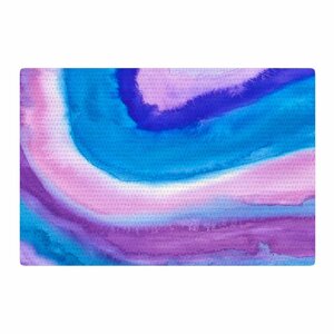 Viviana Gonzalez Agate Inspired Watercolor Abstract Blue/Purple Area Rug