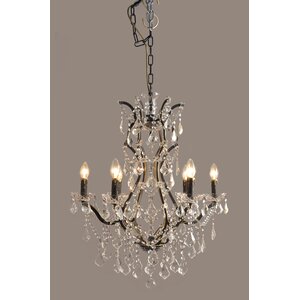 6-Light Crystal Chandelier