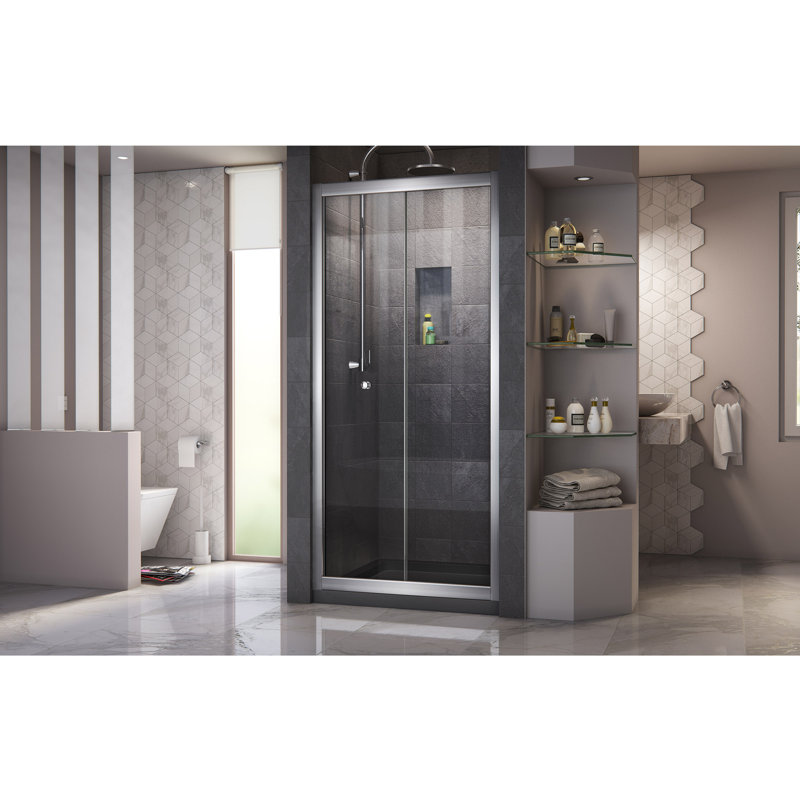 DreamLine Butterfly 35.5" x 72" Folding Frameless Shower Door & Reviews