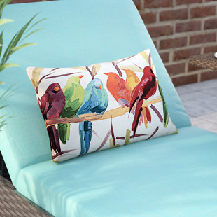 Lumbar Pillows With Birds Wayfair Thornaby Flocked Together Birds Indoor Outdoor Lumbar Pillow