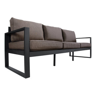 Modern Black Outdoor Sofas Allmodern Baltic Sofa With Cushions