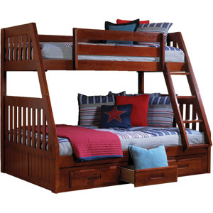 Stanford Twin Over Full Bunk Bed with Storage