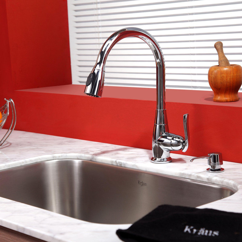 Kraus Kitchen Combos 31.5" x 18.38" Undermount Kitchen Sink with Faucet