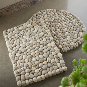 Elmfield Felted Pebble Hand Woven Wool Natural Area Rug