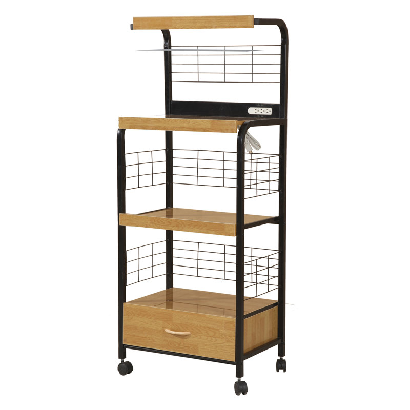 Hazelwood Home Microwave Cart with Wood Top & Reviews Wayfair