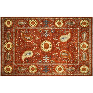 One-of-a-Kind Leann Hand-Knotted Rust/Gold Area Rug