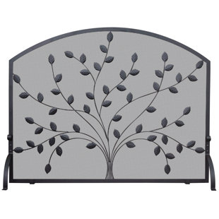 Brayden Studio Dehart 3 Panel Iron Fireplace Screen Wayfair