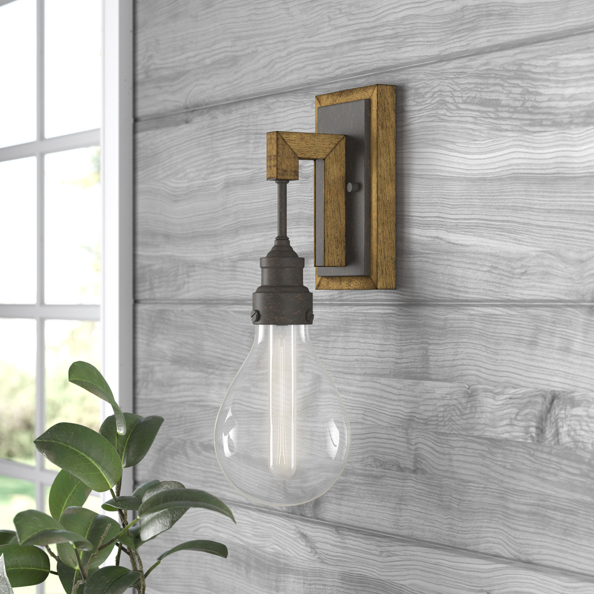 17 Stories Montagu 1 Light Compatible Armed Sconce Reviews Wayfair