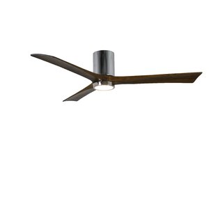 60 Rosalind 3 Blade Hugger Ceiling Fan with Wall Remote and Light Kit
