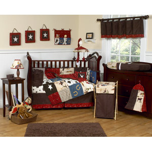 Wild West Cowboy 9 Piece Crib Bedding Set