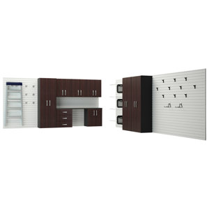 28' H x 6' W 1.5' D 12-Piece Garage Cabinet System Set
