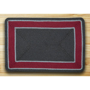 In the City Graphite/Burgundy Indoor/Outdoor Area Rug