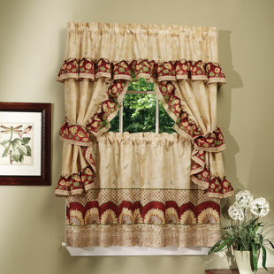 Sunflower Curtains Wayfair Sunflower Cottage Kitchen Blackout Rod Pocket Window Treatment Set