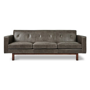 Distressed Leather Grey Sofas You Ll Love Wayfair Quickview