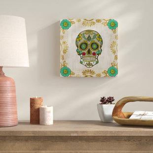 Day Of The Dead Wall Art Wayfair Ornate Day Of The Dead I Graphic Art On Wred Canvas