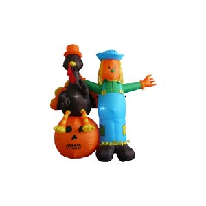 6' Thanksgiving Inflatable Scarecrow