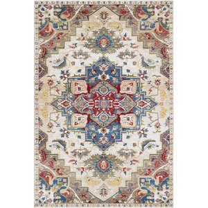 Arbouet Floral Brown/Cream Oriental Area Rug