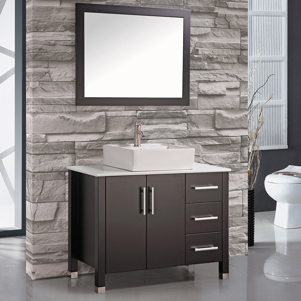 MTDVanities Aruba 40\u0026quot; Single Sink Bathroom Vanity Set with Mirror \u0026 Reviews Wayfair MTDVanities Aruba 40\u0026quot; Single Sink Bathroom Vanity Set with Mirror \u0026 Reviews Wayfair