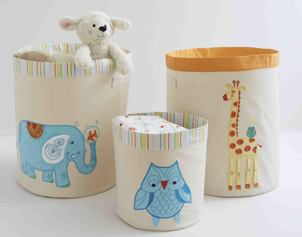 The Little Acorn Funny Friends Owl Toy Storage Bin & Reviews Wayfair